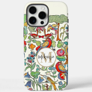 iPhone 16 Pro Max Case Monogramme Vintage Faux Motif brodé iphone