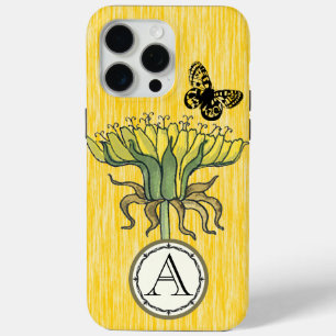 Coque iPhone 15 Pro Max Monogramme Vintage moderne Dandilion Fleur iphone