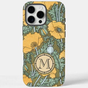 iPhone 16 Pro Max Case Monogramme Vintage Poppy Flower Motif iphone