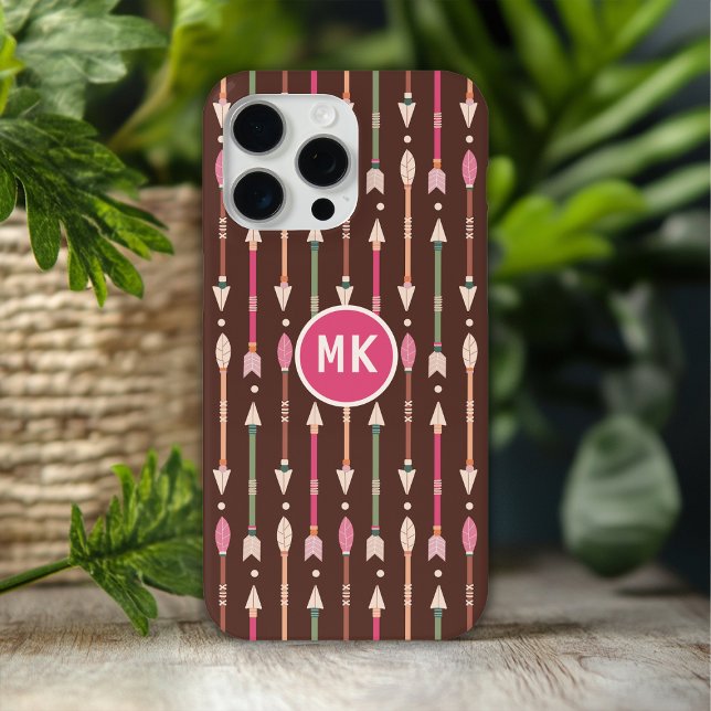Coques Case-Mate iPhone Monogramme Western Boho Flèches Désert Cowgirl (Créateur téléchargé)