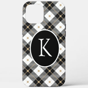 Case-Mate iPhone Case Monogrammed Black White Gold