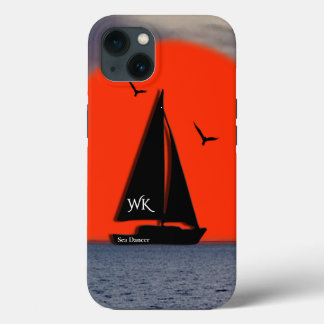 Case-Mate iPhone Case Monogrammed Sailboat with Name on Boat