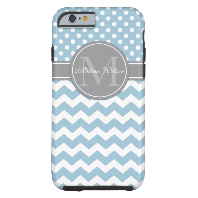 Coques Case-Mate iPhone Monogrammes modernes Chevron Zigzag (Dos)
