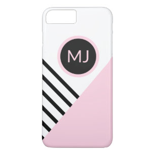 Case-Mate iPhone Case Monogrammes modernes et chics, rayures et blocs de