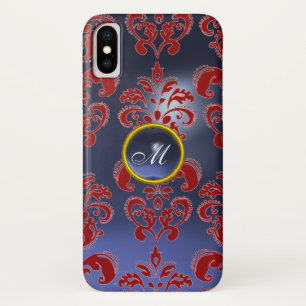Case-Mate iPhone CASE MONOGRAPHIE DE GEMSTONE SAPPHIRE BLEU ROUGE