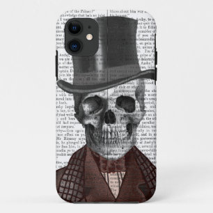 Coque Case-Mate Pour iPhone Monsieur squelettique et casquette supérieur