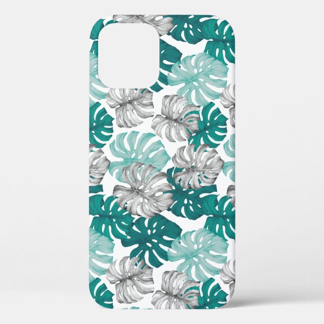 Coques Case-Mate iPhone Monstera Duo Tone : Tropiques minimes (Verso)