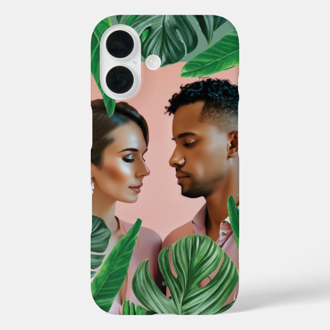 Coques Case-Mate iPhone Monstera Plantes de la Jungle Verte Photo Tropical (Verso)