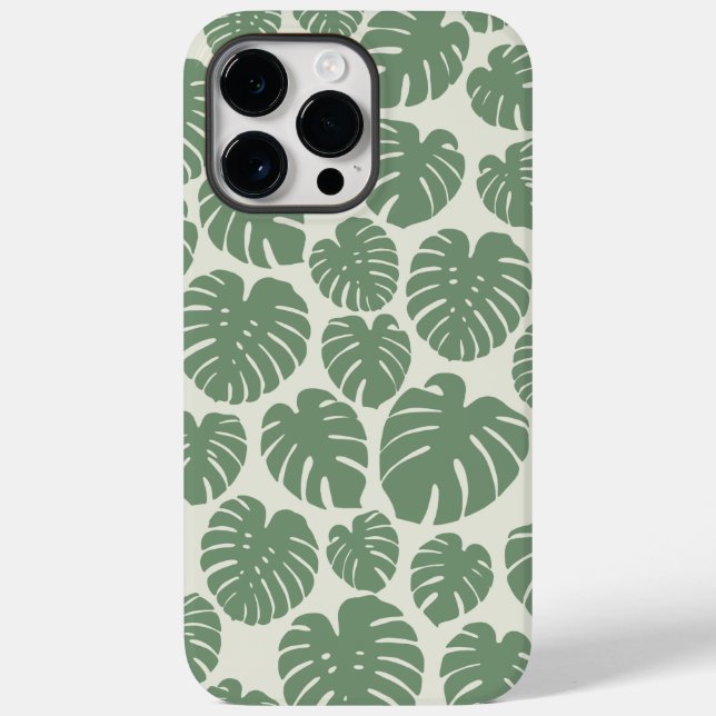 Coques Case-Mate iPhone Monstera - Vert (Verso)