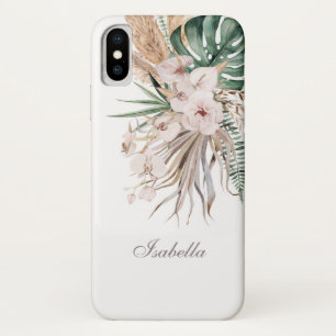 Case-Mate iPhone Case Monstère tropicale et orchidée Nom personnalisé