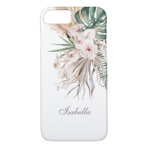 Case-Mate iPhone Case Monstère tropicale et orchidée Nom personnalisé
