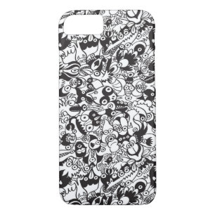 Case-Mate iPhone Case Monstre d'horreur noir et blanc dans le style art