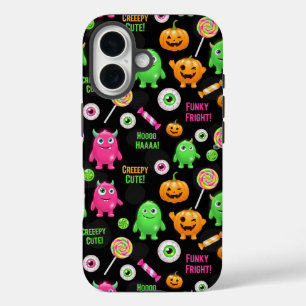 Coque Pour iPhone 16 Monstres "Déplaisants mignons" et Halloween amusan