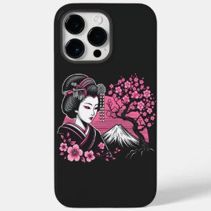 Coque Pour Pour iPhone 14 Pro Max Mont Fuji de Geisha japonais Fleur de cerisier jap