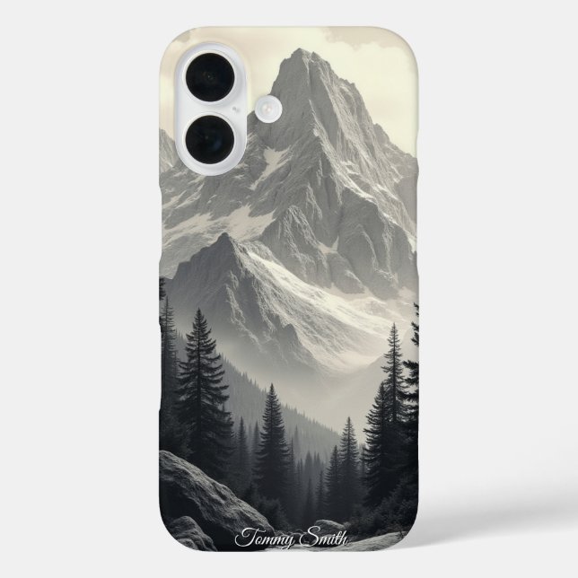 Coques Case-Mate iPhone Montagne Monochrome (Verso)
