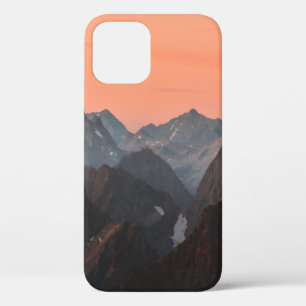 Case-Mate iPhone Case MONTAGNES Brown ET BLANCHES SOUS LE CIEL D'ORANGE