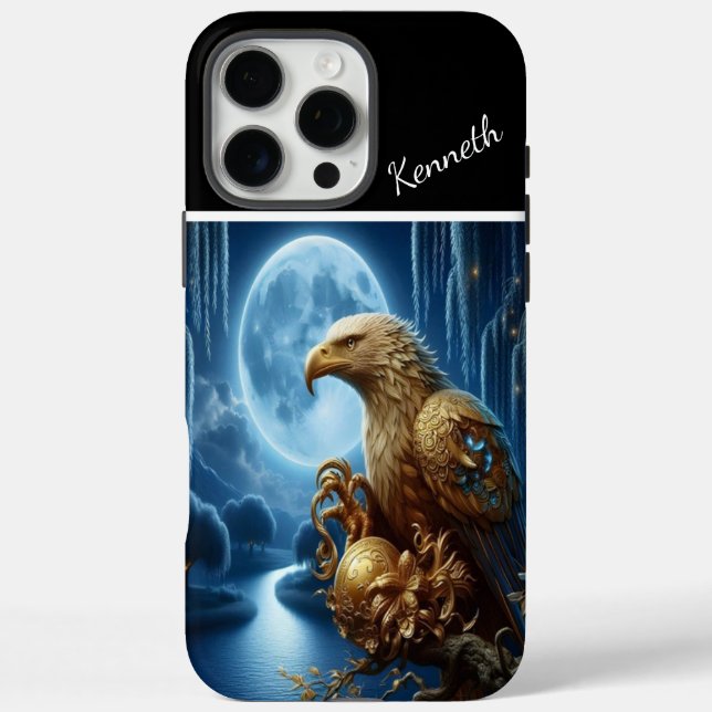 Coques Case-Mate iPhone Montre de lune d'aigle doré (Verso)