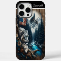 Montres Léopard De Neige Au-Dessus Des Montagnes N