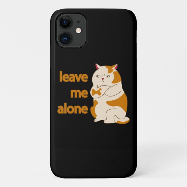 Coques Case-Mate iPhone Moody Grosse cat me laisse tranquille (Dos)