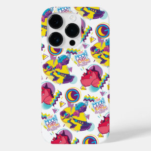 Coque Pour iPhone 14 Pro Moon Girl et le diable Dinosaur Memphis Motif de l