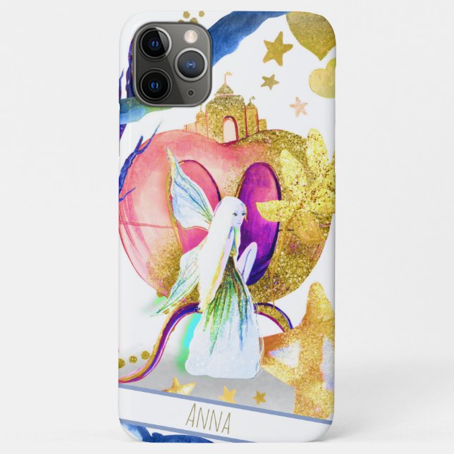Coques Case-Mate iPhone *~* Moon Gold Parties scintillant Fairy Stars Hear (Dos)