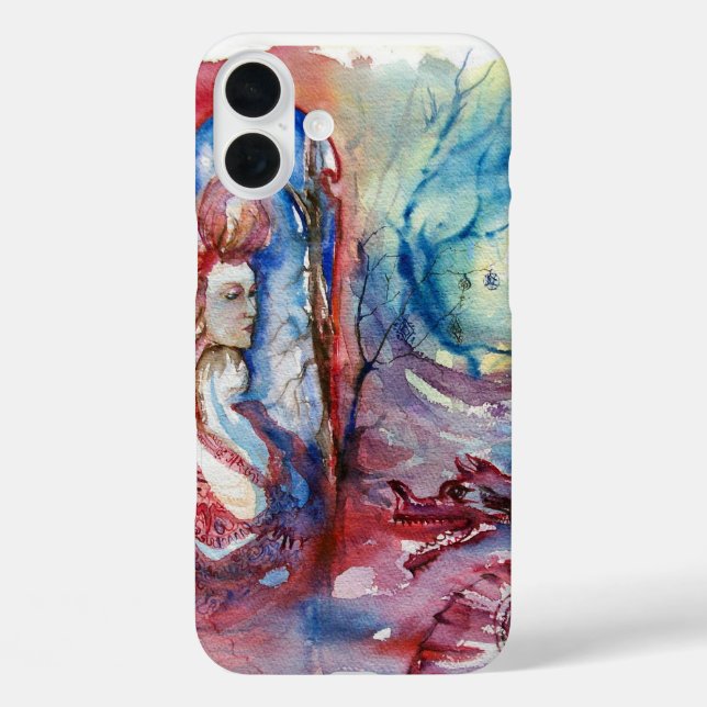 Coques Case-Mate iPhone MORGANA / Magie et mystère, Imaginaire bleu rose (Verso)