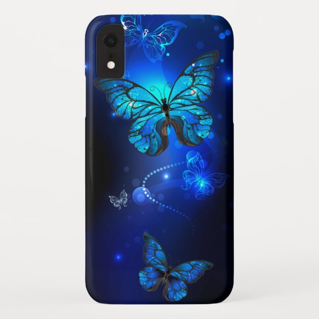 Coques Case-Mate iPhone Morpho Butterfly in the Dark Background (Dos)