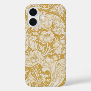 Coque Pour iPhone 16 Morris Bachelor's Button Flower & Golden Stems