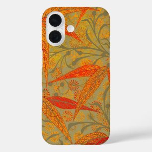 Coque Pour iPhone 16 Morris & Co. Motif Bamboo Godwin Orange et Sauge