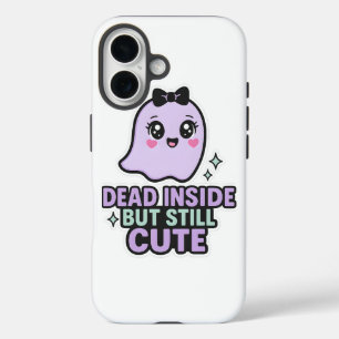 Coque Pour iPhone 16 Mort À L'Intérieur Mais Toujours Mignonne Fantôme