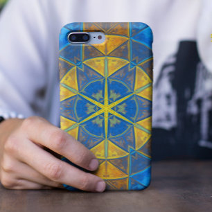 Case-Mate iPhone Case Mosaic Kaleidoscope Fleur Bleu et Jaune