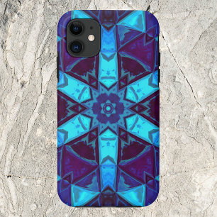 Case-Mate iPhone Case Mosaic Kaleidoscope Fleur bleu et violet