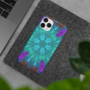 Case-Mate iPhone Case Mosaic Kaleidoscope Fleur Bleu pourpre et rouge