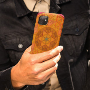 Case-Mate iPhone Case Mosaic Kaleidoscope Fleur Rouge Orange et Noir