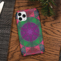 Mosaic Kaleidoscope Fleur violet vert et rose