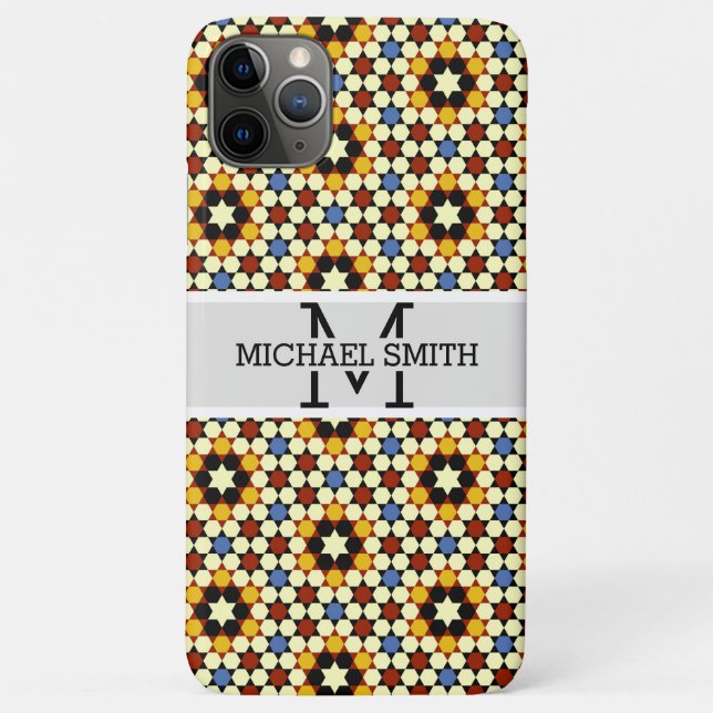 Coques Case-Mate iPhone Mosaic Moderne Monogramme #2 (Dos)