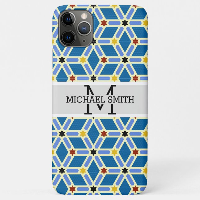 Coques Case-Mate iPhone Mosaic Moderne Monogramme #3 (Dos)