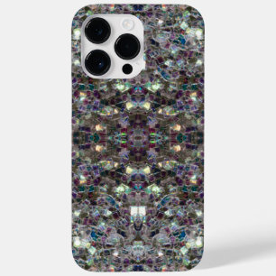 Coques Pour iPhone Mosaïque argentée brune Mandala bling abstraite