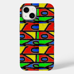 Coque Pour iPhone 14 Mosaïque artisanale, Peinture Barcelone Tilles Coq