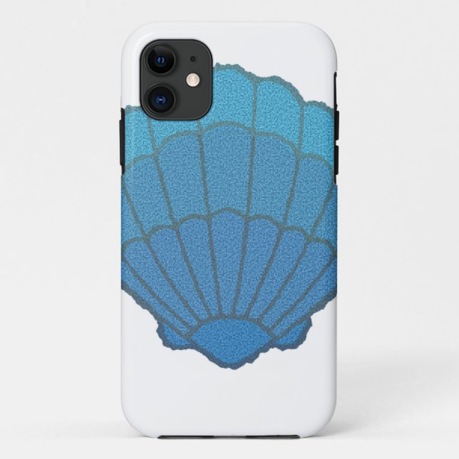Coques Case-Mate iPhone Mosaïque Blue Seashell (Dos)