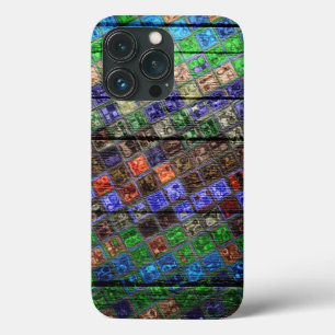 Case-Mate iPhone Case Mosaïque colorée Motif Bois Look #6