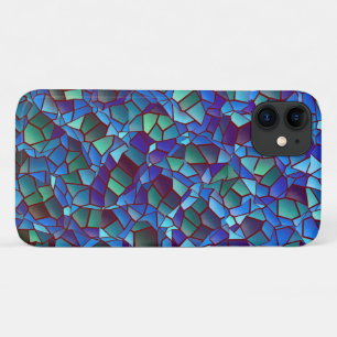 Case-Mate iPhone Case Mosaïque de lilas craché ou fumé bleu et vert