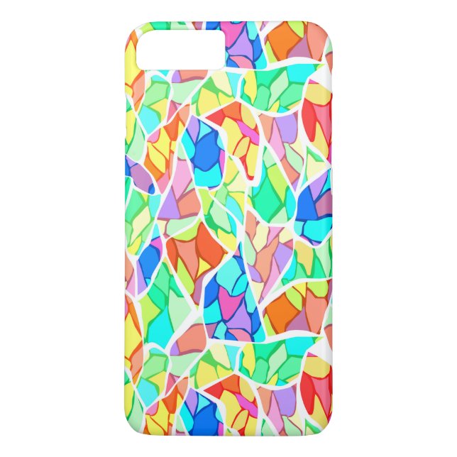 Coques Case-Mate iPhone mosaïque de verre moderne Abstrait motif lumineux  (Dos)