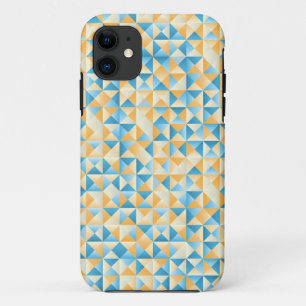 Coques Pour iPhone Mosaïque en bleu et orange