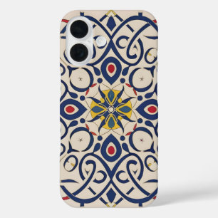 Coque Pour iPhone 16 mosaïque fine, Mandala Motif