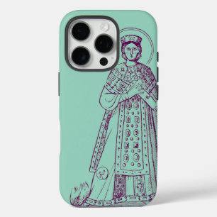 Coques iPhone 16 Pro mosaïque grecque de sainte Agnès de Rome
