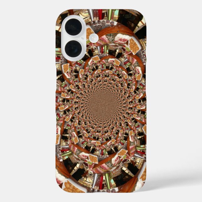 Coques Case-Mate iPhone Mosaïque Hypnotique de Sushi | Brun Terreux & Cuiv (Verso)