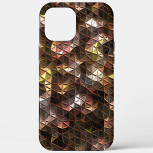 Case-Mate iPhone Case Mosaïque triangulaire de couleur Brown avec léger