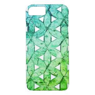 Case-Mate iPhone Case Mosaïque verte aquamarine fleur de vie