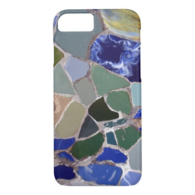 Coques Case-Mate iPhone Mosaïques de bleu d'Antoni Gaudi (Dos)
